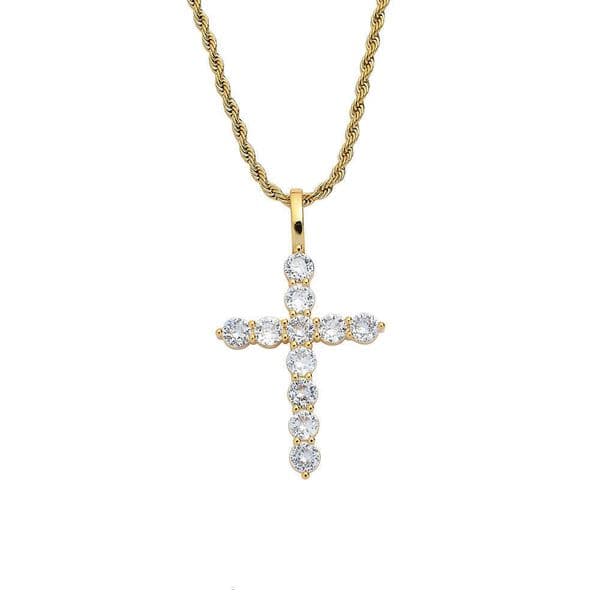5mm Moissanite pendant Luxury Jewelry Hip Hop jewelry suitable for layering with sweater chains simple and versatile cross pendant necklace