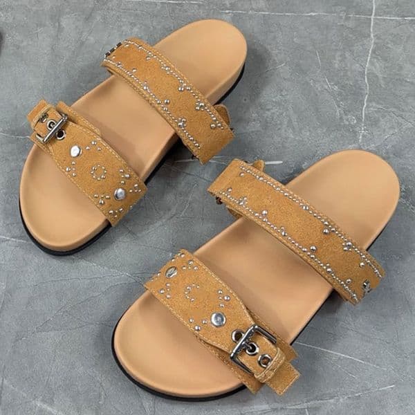 Designer Bom Dia Flat Comfort Mule Couple Slides 6250 Male Woman Straw Weaving Slippers Sheepskin Lining Advanced Retro Flat Bottom Sizes 35 46