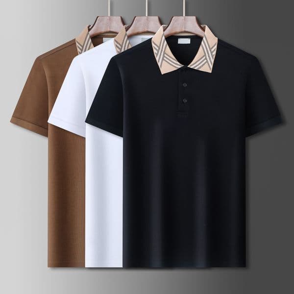High quality designer mens T-shirt Polo shirt mens plaid warhorse embroidery classic diagonal plaid simple casual unisex shirt Q260523