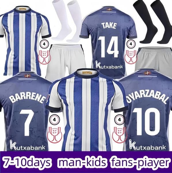 Royal 2026 World Cup soccer jerseys PACHECO FDEZ TAKE KUBO OYARZABAL SADIQ 25 26 jersey ANDRE SIA ZUBIMENDI football shirt royal society kids Men