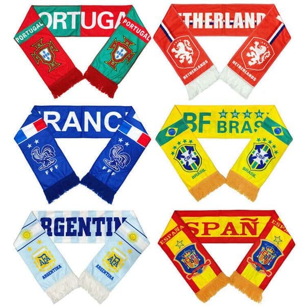 World Cup Brazil France Spain Argentina Portugal National Team Football Scarf Cheering Decorations Chunjinqiuli