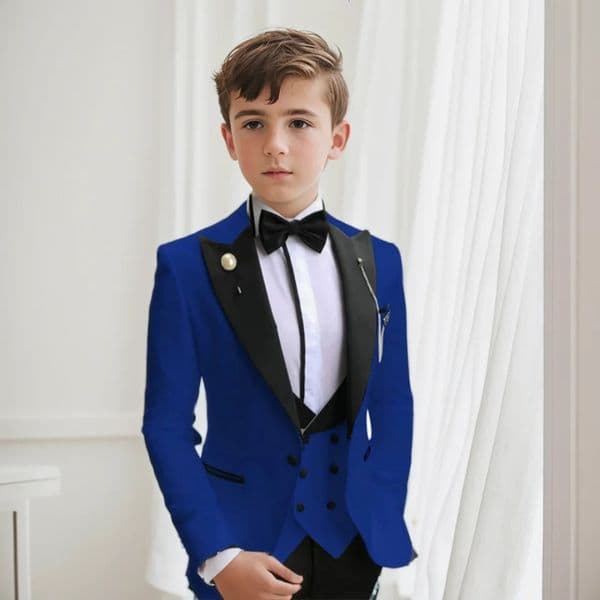 Childrens Day Performance School Uniform Costume 4 Pieces Flower Boys Wedding Dress Suit Formal Kids Prom Party Tuxedo 260324