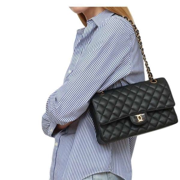 Designer Bags 2026 Trends Shoulder Bags Woman Bags Chain Luxury Real Leather Black Women CCCC Classic Vintage Flip Bag Cowhide 25CM Ladies Crossbody Bags With Box