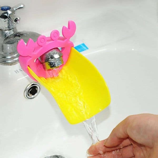 Cute-Shaped Child-Safe Silicone Faucet Extender for Kids Bathroom & Kitchen Sink Extension Piece