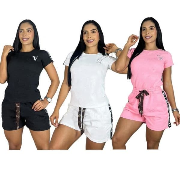 Designer brand tracksuit women outfits Short sleeve T-shirt and shorts two piece sets Casual Jogger suits Brown Sportswear Sweatsuits