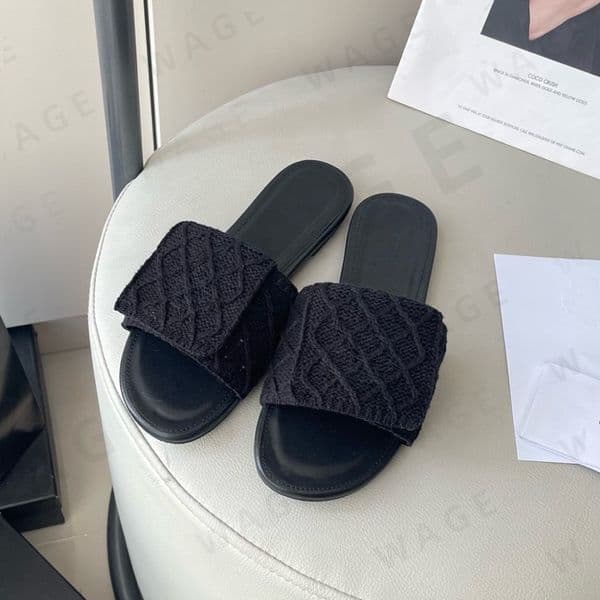 2026 Spring Summer Woven Sandals Women School Buckle Round Toe Flat One Strap Beach Slides Casual Outdoor Flip Flops Quick Free Shipping-2