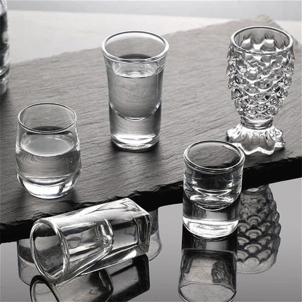 6PCS Crystal Transparent Glass Cup Glass Bullet S Glass Set Baijiu Spirit Tasting Cups Creative Gift Choice 260127BJ