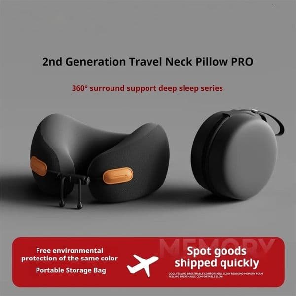 U Shaped Memory Foam Neck Cushion Travel Healthcare Soft Travel Pillow Neck Cervical Airplane Pillow 260228BJ