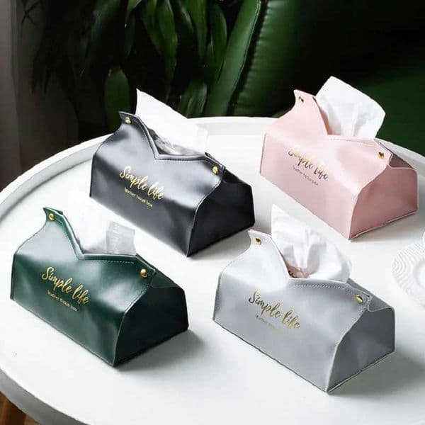 Leather Tissue Box Napkin Holder Car Tissue Box Home Living Room Holder Case Storage Hotel Carton Household Home Large Storage H260420