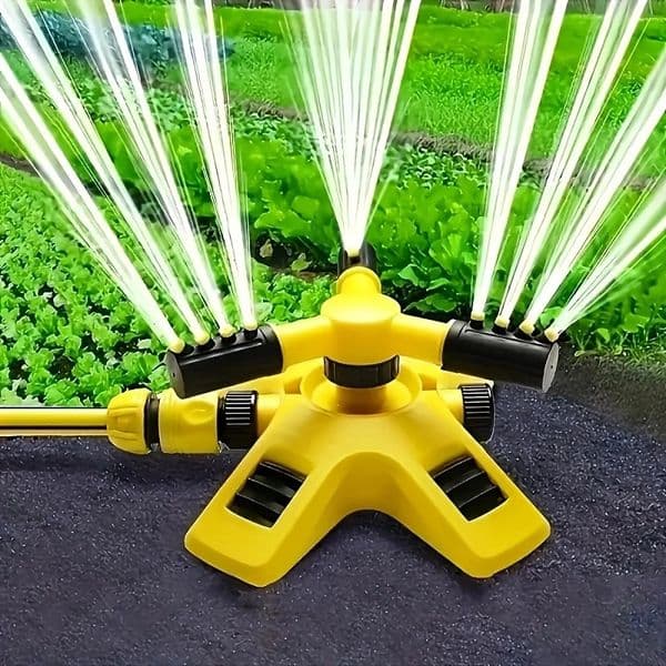 360 degree automatic rotating sprinkler, nursery irrigation rotating three-way sprinkler series sprinkler, watering plants