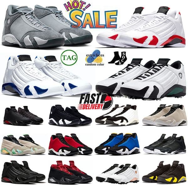 Designer Shoes j14 Basketball Shoes 14s Gym Red Flint Grey 14 Black Toe Black White 14s Candy Cane Desert Sand Men Womens Trainers Sports Sneakers