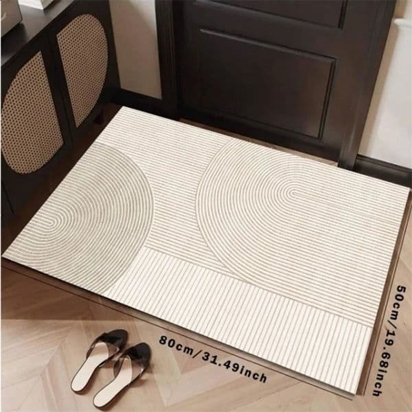 VIKAMA Minimalist Line Rug Entrance Hallway Doormat Kitchen And Bathroom Door Mat Stain-Resistant And Easy-Clean Home Decor 260127BJ