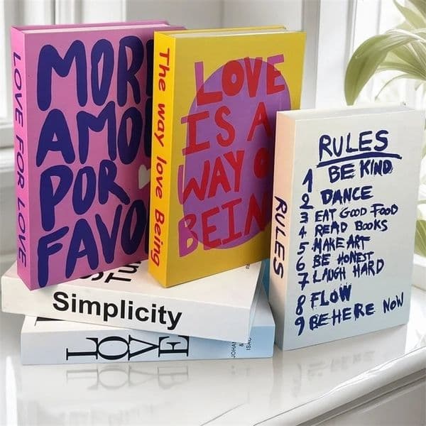 More Amor For Favor Book Storage Box Decorative Books Fashion Coffee Table Bedroom Decoration Ornaments Home Decor 260130BJ