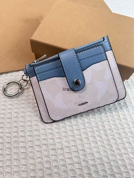 Keychains Lanyards Luxury Designer keychain cherry purse Card Holder Co ch bag charm Mini Wallet High Quality Leather Men Coin Purse Color Wallets Holder Gift 11cm