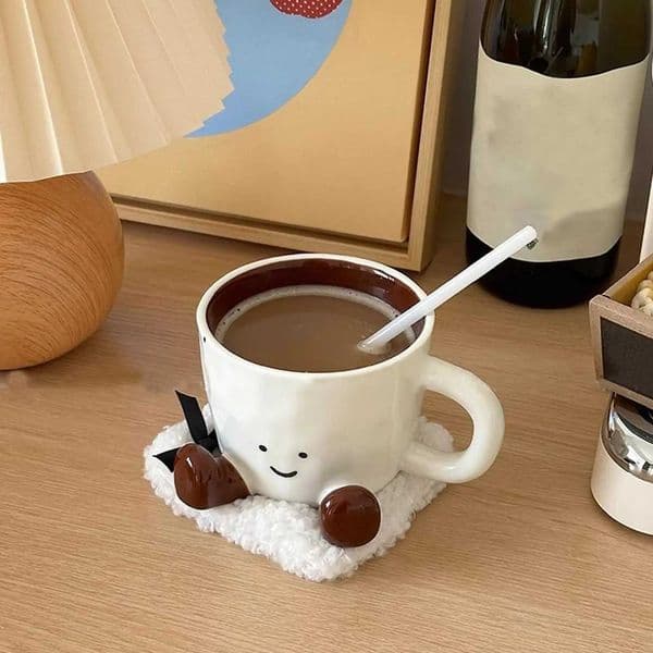Funny Coffee Mug Adorable Home Kitchen Drinkware Ceramic Coffee Tea Cups for Wine Latte Water Hot Cocoa Cold Hot Drinks T260420