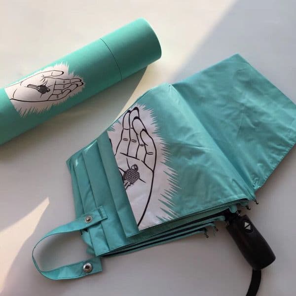 2026 NEW Classic Folding For Women Summer 2 Patterns Blue Fold Fashion Rain Umbrella VIP With Round Gift Box Free Shipping 003 B2