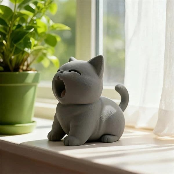 3D Printed Creative Cat Ornaments Can Be Used as Home Decor Standing on a desk shelf or side by side 260130BJ