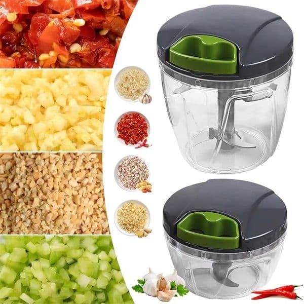 600/1000ml Manual Food Chopper Hand Pull String Vegetable Cutter Onions Garlic Chopper Fruits Herbs Nuts Kitchen Food Processor 260414BJ