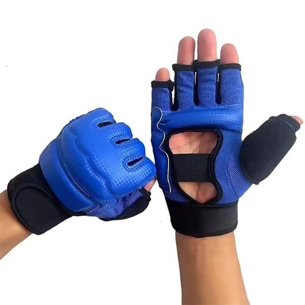 Half Finger Boxing Gloves PU Leather MMA Fighting Kick Boxing Gloves Karate Muay Thai Training Workout Gloves 251222BJ