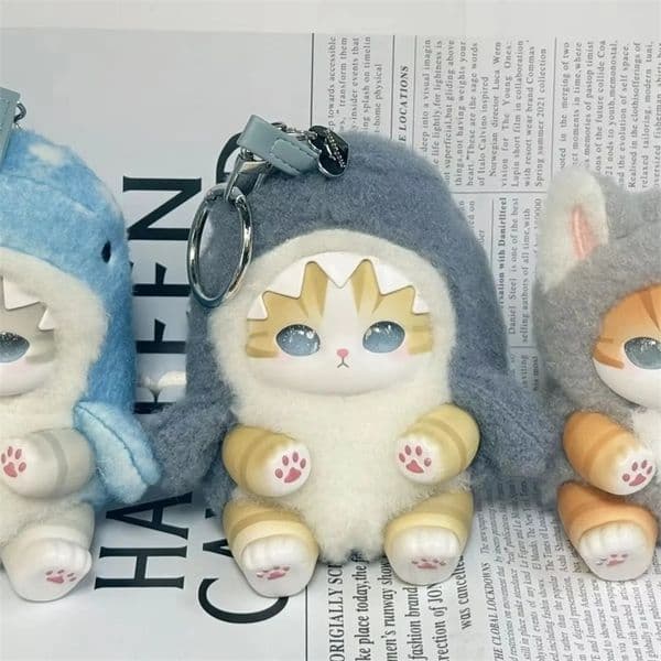 Mofusand Vinyl Series Toys Shark Cat Surprised Box Toy Ornaments For Kids birthday girl Gift Pendant replica 260326BJ