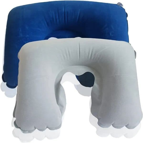 Portable U Shape Inflatable Travel Pillow Adjustable Travel Inflatable Neck Pillow Air Cushion for Airplanes Traveling JAF059 260228BJ