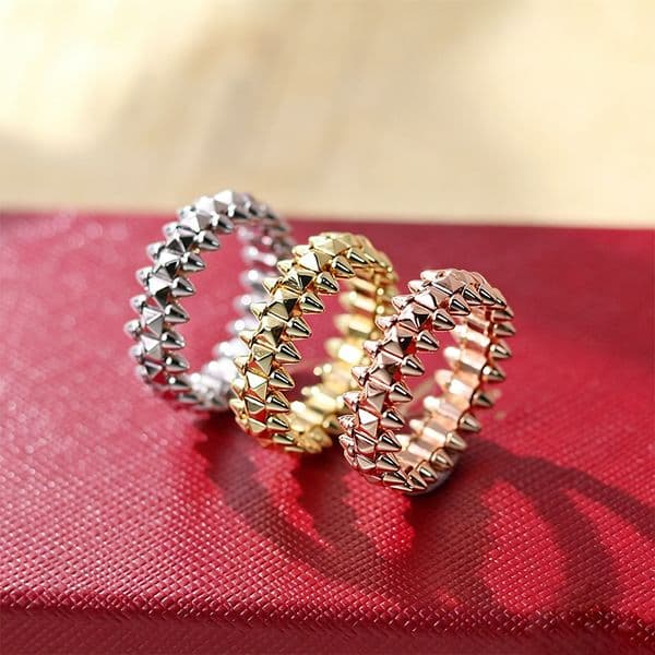Designer Ring for Women's Fashion Charm Love Ring Couple High Quality Stainless Steel Bullet Head Wedding Ring