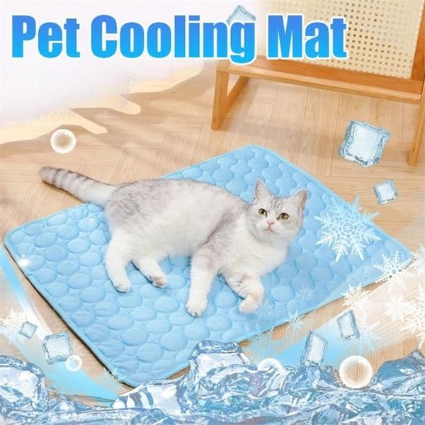 Cooling Cat Mat Summer Pad Mat For Dogs Cat Ice Silk Blanket Sofa Breathable Pet Dog Bed Summer Washable For Small Large Dog Cat 260324BJ