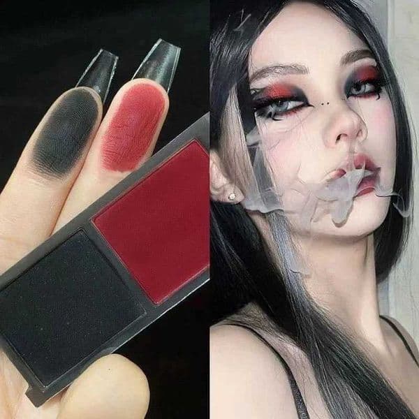 Two-color Eyeshadow Palette Lasting Easy To Color Matte Red Black Eye Shadow Fashion Korean Shiny Eyes Makeup Pigments Cosmetics C260420