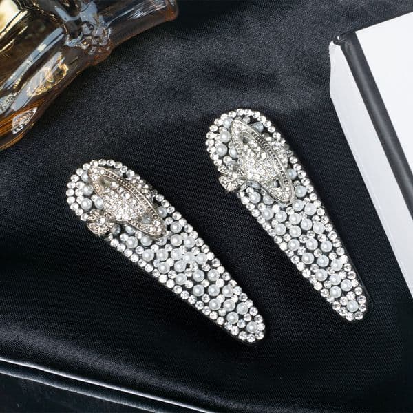 Designer Jewelry Diamond Hair Clips Letter Women BB Clip Hairpins Luxury Barrettes Hair Accessories