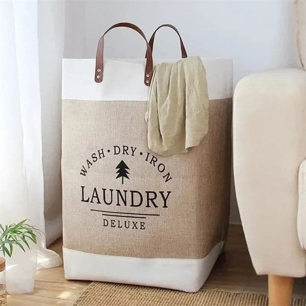 1Pc Large Capacity Laundry Basket Dirty Clothes Basket Fabric Laundry Basket Folding Storage Basket Household Storage Box 251216BJ