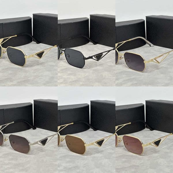 Sunglasses Designer Sunglasses for Women Side letters metal triangle Sunglasses For Men sunglasses Eyeglasses Goggle Outdoor Beach SHPW
