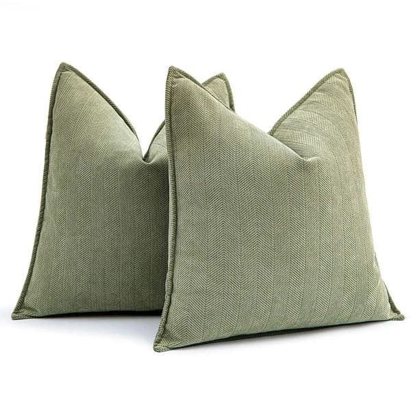 Pack of 2 Covers Soft Chenille Luxurious Couch Throw s Farmhouse Cushion Covers with Elegant Design for Home Decor T260420