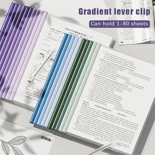 10pcs Transparent File Document Thicken Draw Rod A4 Folder Test Paper Storage Bag Clip Office Folder Organizer Office Supplies 250627BJ