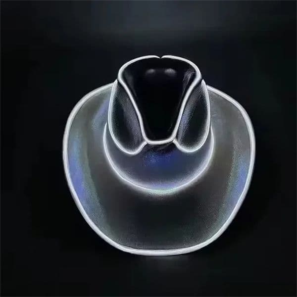 Lights Cowboy Cowgirl Hat with LED Light Up Cap Luminous Western Cowboy Hat Pearlescent Cowgirl Hat for Dancing Party Dress 251229BJ