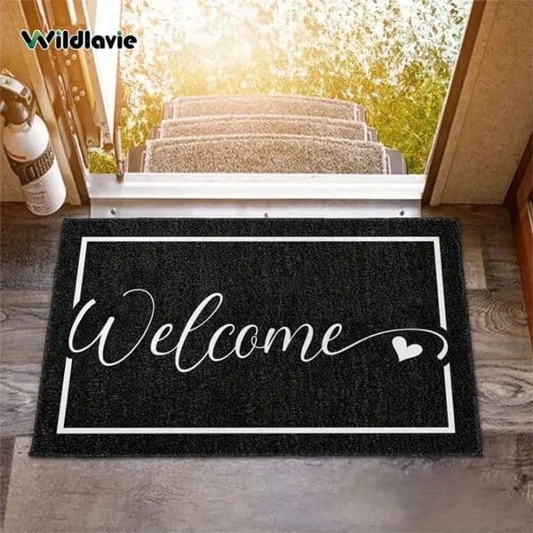 VIKAMA Welcome Doormat Non-Slip Easy Clean Entrance Rug Indoor Outdoor RV Patio Mats Kitchen Floor Mats Home Dcor 260127BJ