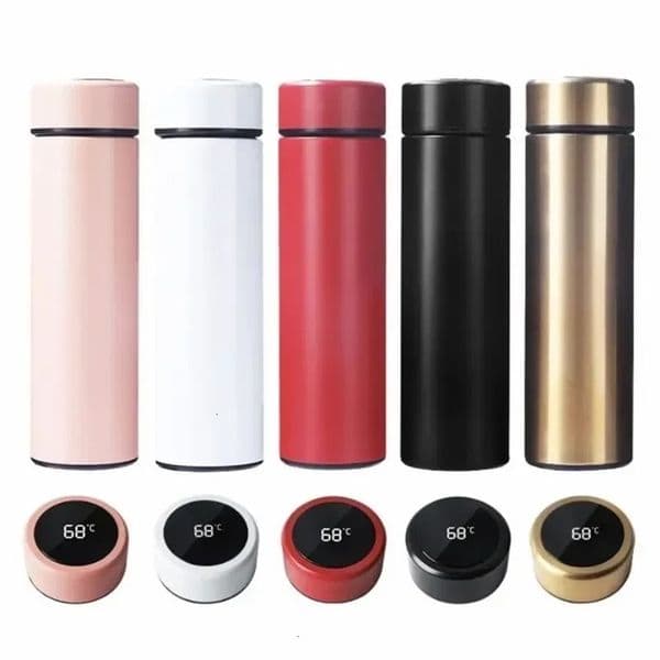 Stainless Steel Thermal Bottle With Digital Thermometer 500ml Led 251216BJ