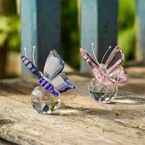 Creative Crystal Butterfly Crafts Desktop Ornaments for Friends Girlfriend Birthday Gift 251216BJ