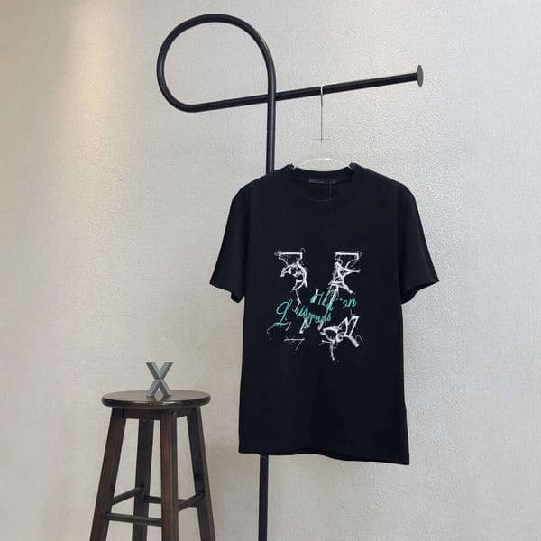 Designer 2026 High-end Spring/Summer New Model Lrge luxury lorl Letter rint ound Neck Short Sleeve ure Cotton T-shirt irect from the Free Shipping