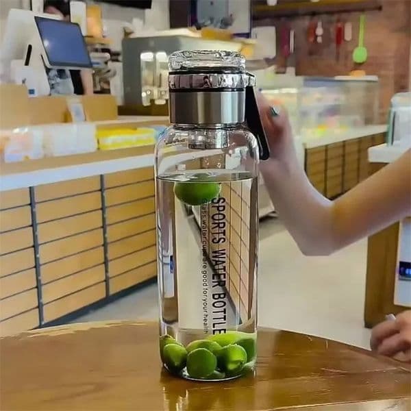 2L Large Capacity Glass Water Bottle Transparent Milk Juice Cup for Tour Outdoor Sports and Travel Leak Glass Bottle 251218BJ