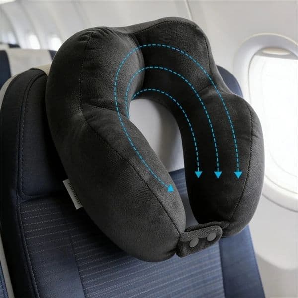 Hump U-Shaped Pillow Embroidered Neck Support Pillow Portable Neck Pillow Office Nap Travel Use 260228BJ