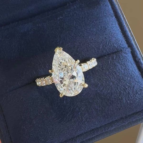 Gia Igi Certified Cvd HPHT Lab Grown Created Diamond 14k 18k Solid Gold White Gold Rings Engagement Ring Jewelry for Women