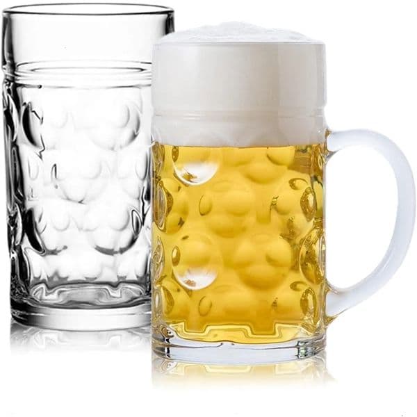 1or 2PCS Pack 1L Beer Mug Reusable Unbreakable Mug Plastic BRA Free Acrylic Cups Bar Party Cold Drinks Juice or Ice Water 260109BJ