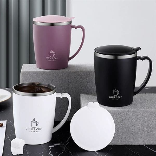 350ml Thermos Mug 304 Stainless Steel Coffee Cup With Handle Leak-Proof Vacuum Flask Insulated Cup Portable Thermal Water Bottle 260130BJ