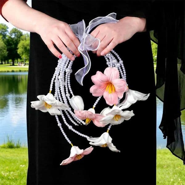 Handmade Pearl Chain Handheld Bridal Wedding Bouquet Exclusive Bridal Flower Bouquet for Wedding Accessories T260420