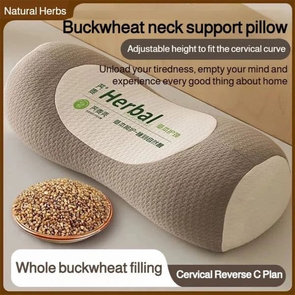 Adult Cervical Spine Herbal Buckwheat Pillow Traction Pillow Core Neck Protection Health Pillow Neck Pain Relief Better Sleep 260306BJ