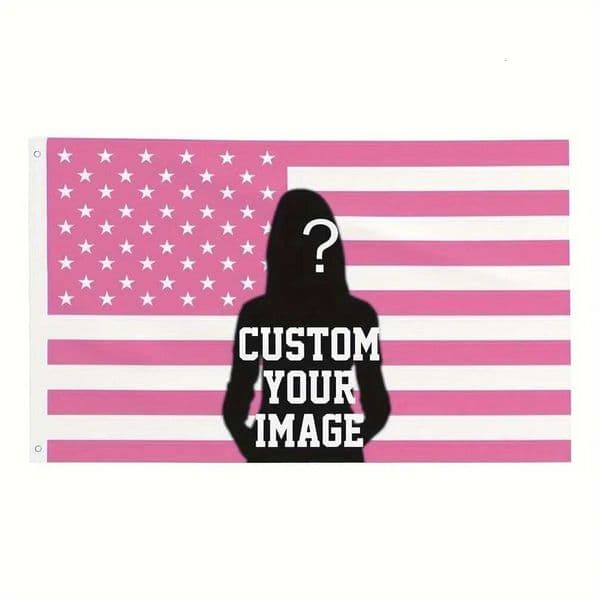 Designer Customized Pink American Flag whole day 3X5 Foot Personalized Design Your travel Image Interesting Tape Poster Dormitory Living Roo 7