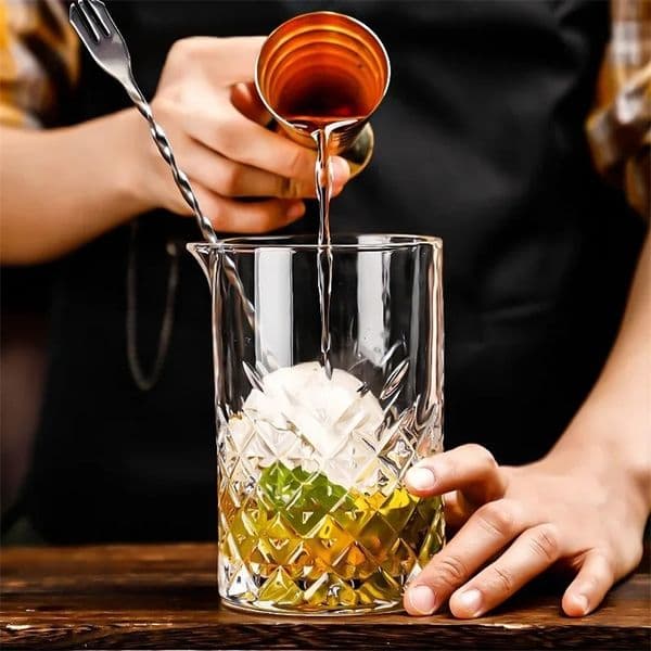 Crystal Glass Stirring Cup 700ml Clear Glasses Whiskey Alcohol Mixing Bartender Beer Wine Shaker Cocktail Tools Drinking Barware 250627BJ