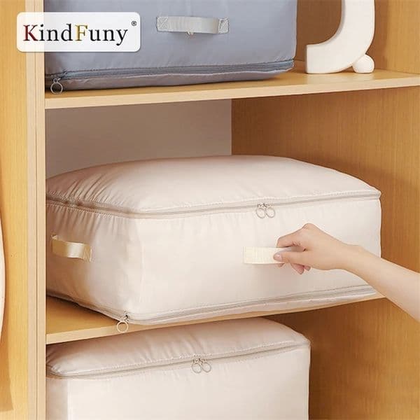 Self-Compressing Storage Bag Large Capacity Clothes Quilt Moving Bag Heavy-Duty Cube Dustproof Organizer Bag Ultra Space Saving 260330BJ
