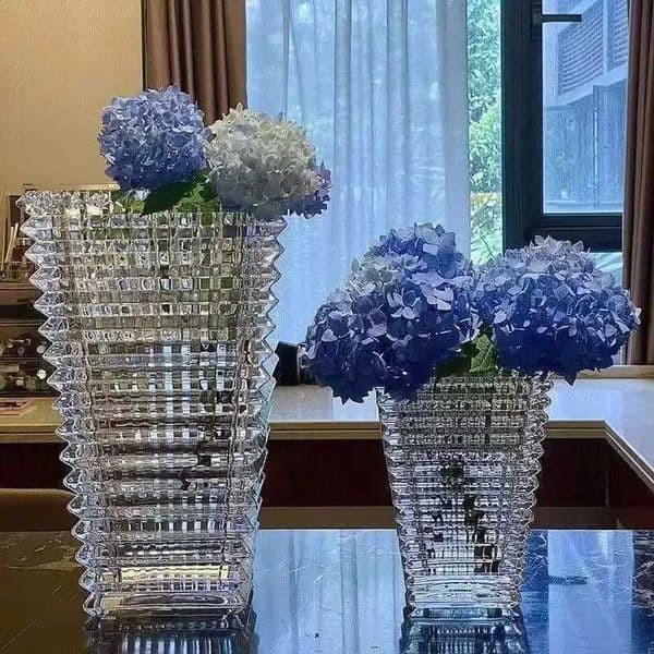 Light and Luxurious Crystal Glass Vases Transparent Decorative Decorations Flower Arrangement Water Culture and Flowers T260420OU2P