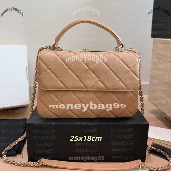 Designer Shoulder Bag Luxury Classic Woman Bags Shouder Handbag Crossbody Chain Evening Flap Bag Purse Real Leather 19/25cm